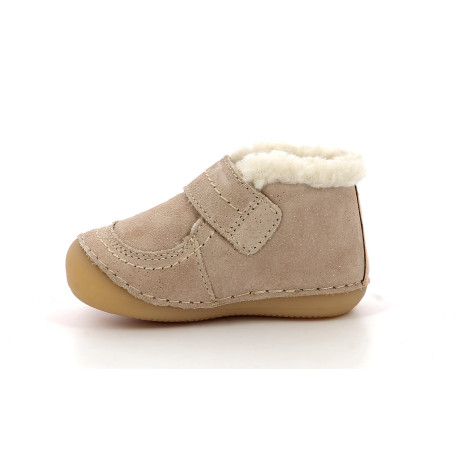 KICKERS SCHUSS COW SUEDE CHAMPAGNE 19-23