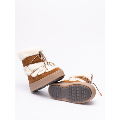 MOON BOOT JTRACK SHEARLING WHISKY OFF WHITE 30-33