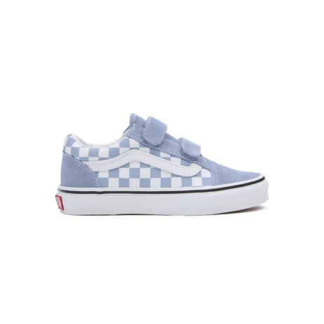 VANS OLD SKOOL V COLOR THEORY CHECKERBOARD DUSTY BLUE 27-34